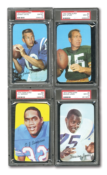 1970 TOPPS SUPER FOOTBALL COMPLETE SET RANKED #1 CURRENT & ALL-TIME FINEST ON PSA REGISTRY